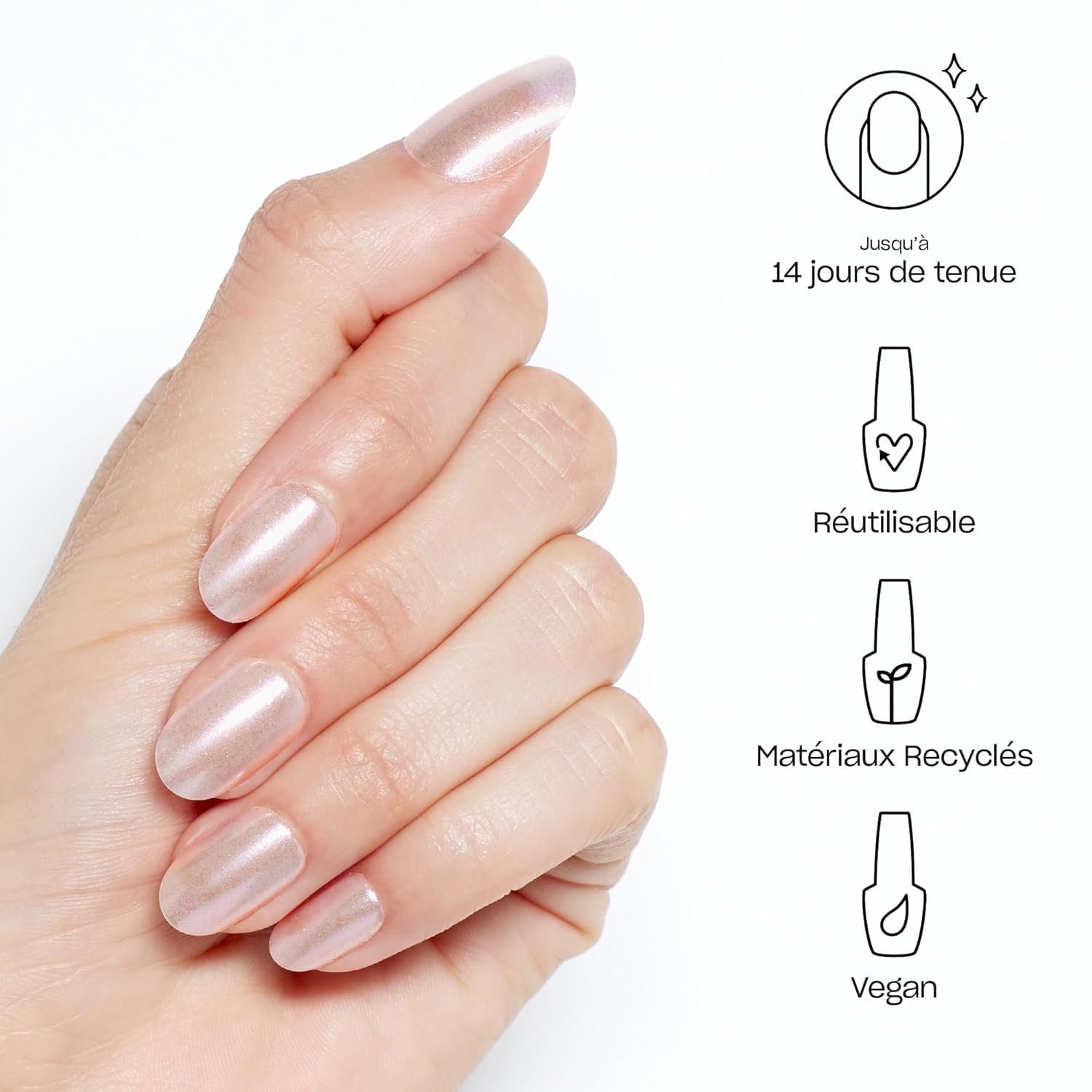 OPI xPRESS/ON Press on Nails | Short Round Nail Art Press On Nails | With Nail Glue | Long Lasting, Reusable, Non-damaging - Image 3