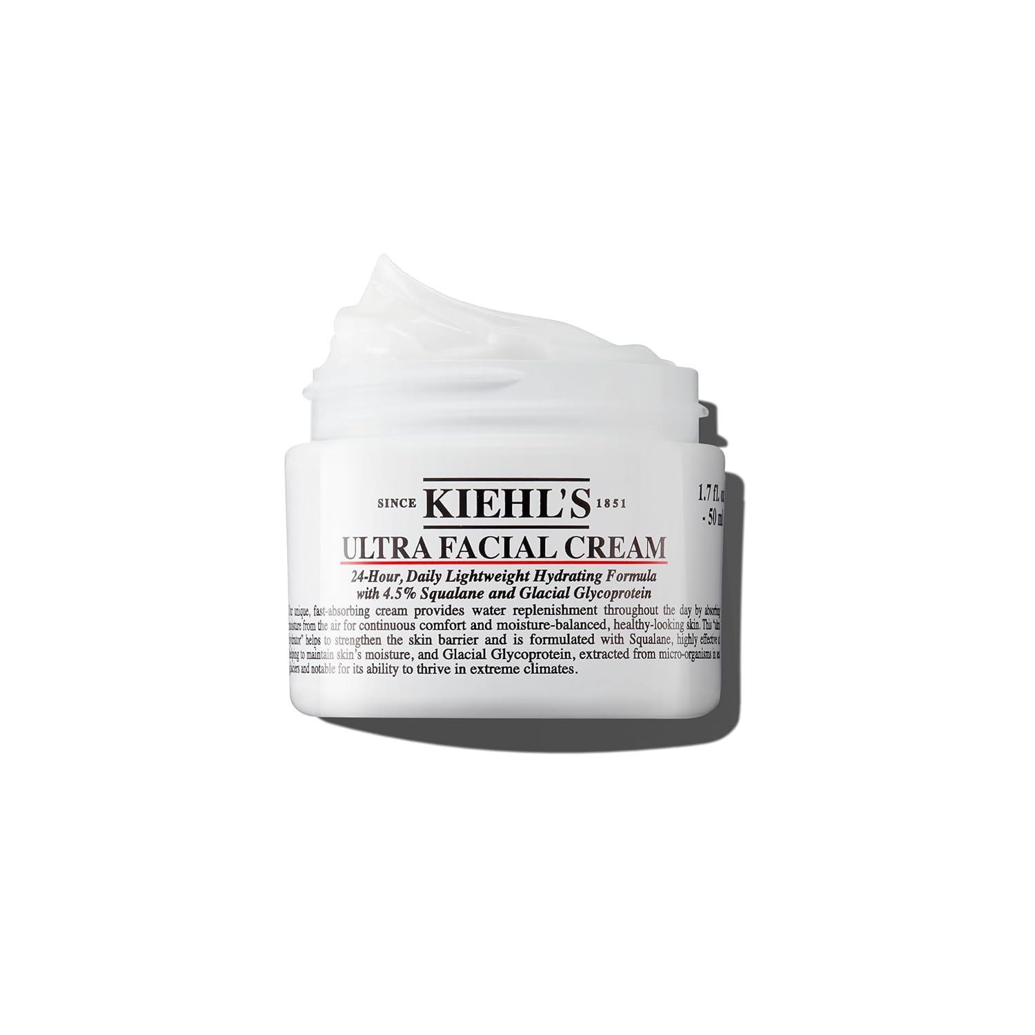 Kiehl's Ultra Facial Cream, with 4.5% Squalane to Strengthen Skin's Moisture Barrier, Skin Feels Softer and Smoother, Long-Lasting Hydration, Easy and Fast-Absorbing, Suitable for All Skin Types - Image 2