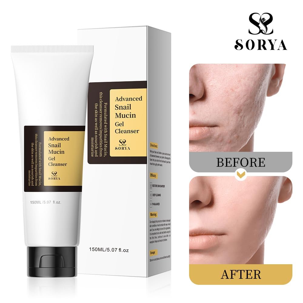 Korean Skincare Face Wash Hydrating Smoothing Facial Cleanser Advanced Snail Mucin Gel Cleanser - Image 5