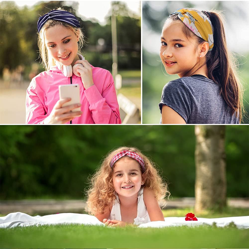 AHONEY 20 Pack Headbands for Girls Women's Hair Boho Bandana Hair Bands Headband diademas para mujer de moda Cross Elastic Twisted Floral Girls Headbands Cottagecore Accessories - Image 6