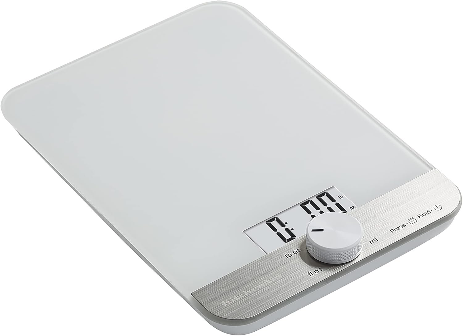 KitchenAid KQ908 Glass Surface 11 Pound Capacity Digital Kitchen and Food Scale, White - Image 6