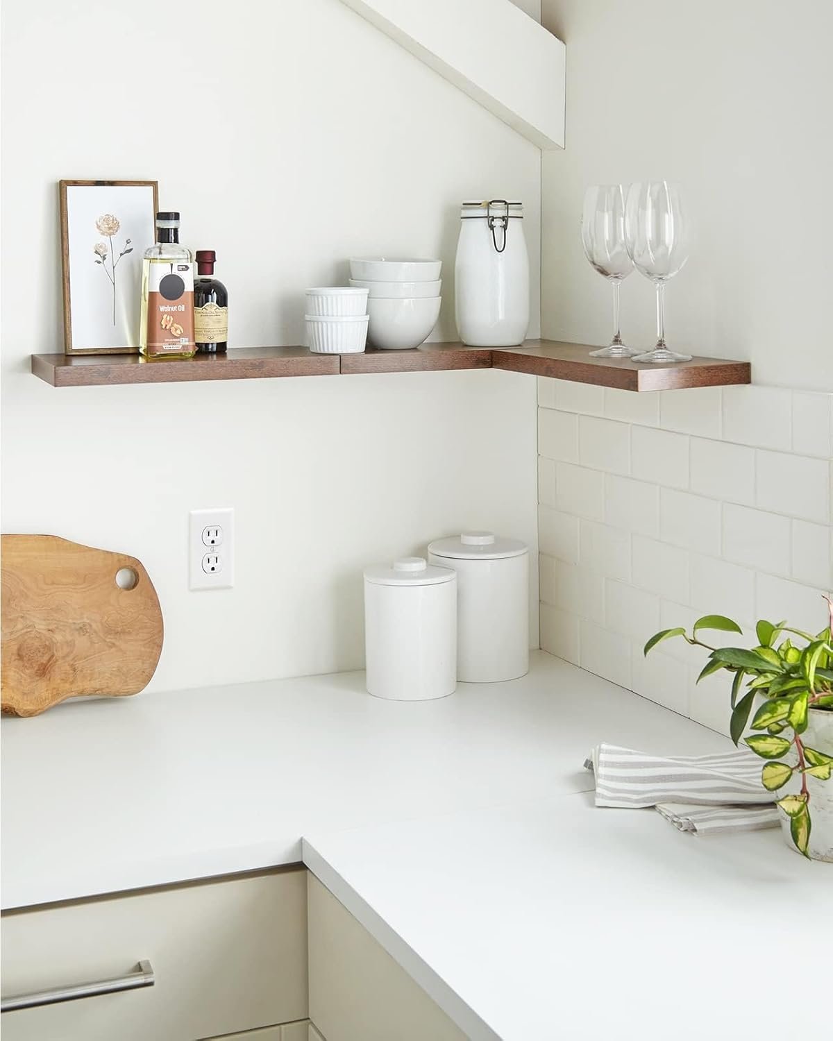 BAYKA Floating Wood Shelves - Wall Mounted for Bathroom,Bedroom,Living Room,Kitchen,Small Hanging Shelf for Books/Storage/Room Decor with 22lbs Capacity(Rustic Brown,Set of 3,16inch) - Image 10