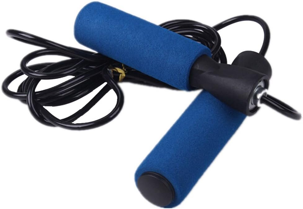 yueton Adjustable Crossfit Jump Rope with Precision Bearing and Foam Handles Best Jump Rope Weighted Skiping Rope for Cardio Fitness Training- Blue - Image 2