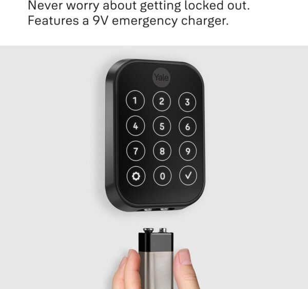 Yale Security Assure Lock 2 with Wi-Fi, Keypad Smart Lock with Back-Up Key in Satin Nickel - YRD410-WF1-619 - Image 8