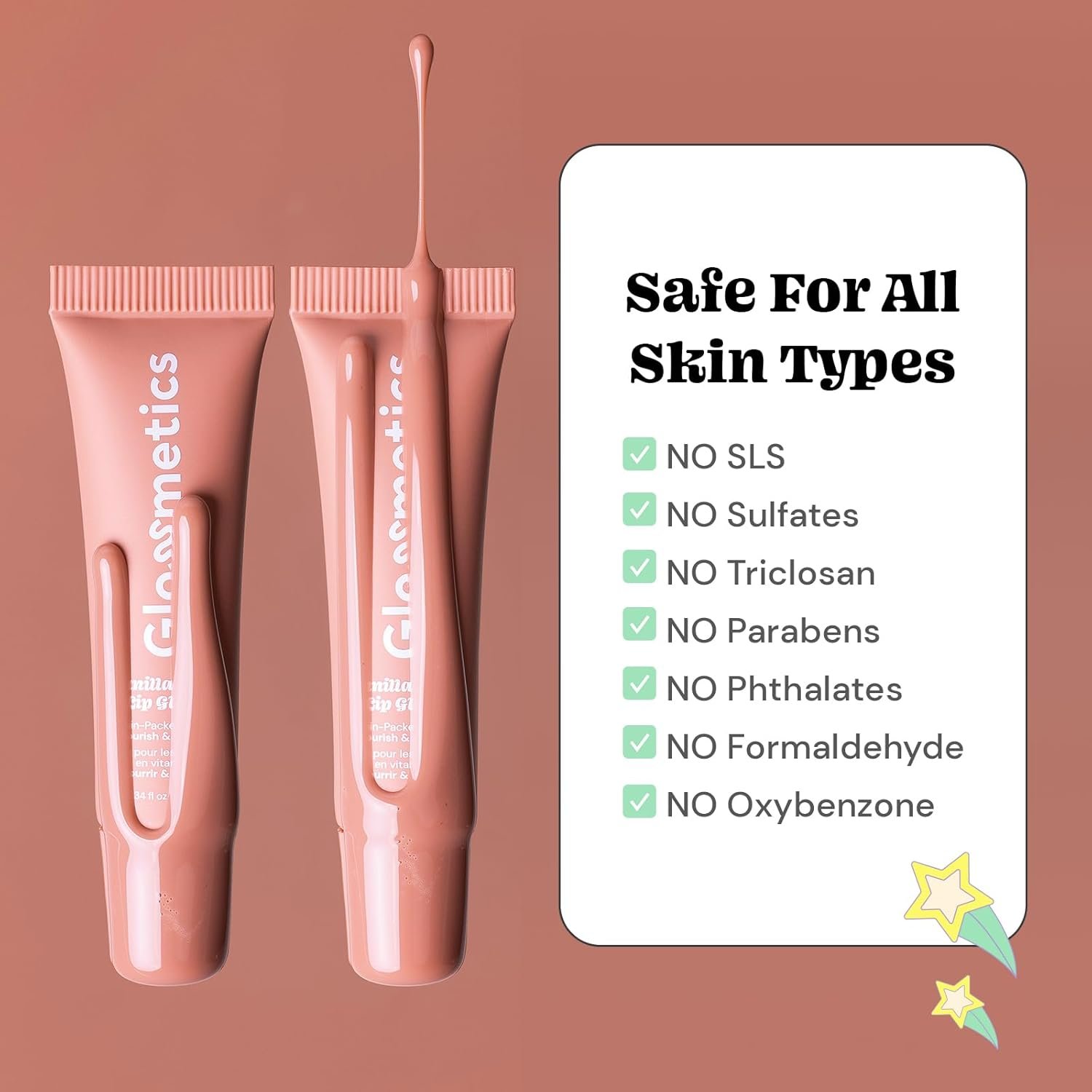 Glossmetics Vanilla Latte Lip Glaze - Overnight Lip Mask for Dry Lips. Fruit Butter Lip Mask, Hydrating and Moisturizing Lip Balm for Soft, Smooth Lips. Vanilla Latte, 10ml - Image 5