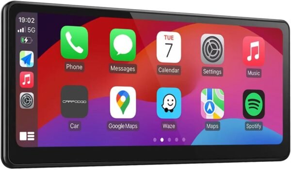 [2025 Fully Laminated Screen] CarpodGo T3 Pro Portable 60fps Wireless Carplay Android Auto,8.9 Inch 1920 * 720 IPS Touch Screen Car Stereo,Display-Only BT Mode Supports Steering Wheel Controls - Image 2