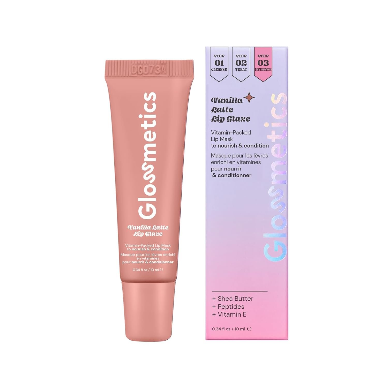 Glossmetics Vanilla Latte Lip Glaze - Overnight Lip Mask for Dry Lips. Fruit Butter Lip Mask, Hydrating and Moisturizing Lip Balm for Soft, Smooth Lips. Vanilla Latte, 10ml - Image 2