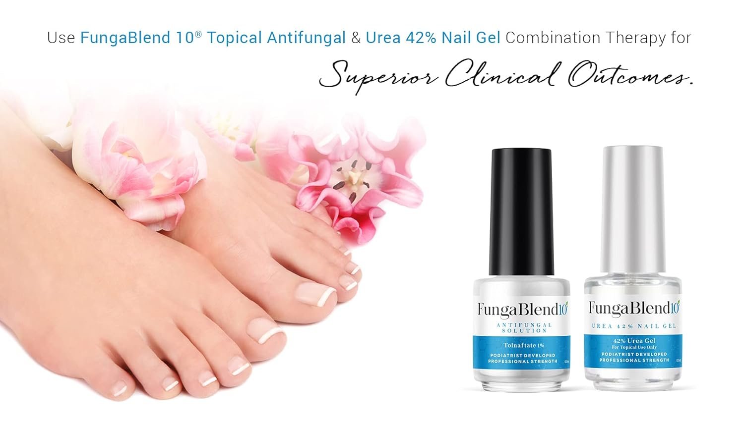 FungaBlend 10 - Urea 42% Nail Gel to Cure Fungus Faster - Delivers Antifungal Medication Directly to Fungus - Quick Results Topical Solution for Toe and Finger Nail Repair Treatment - Image 9