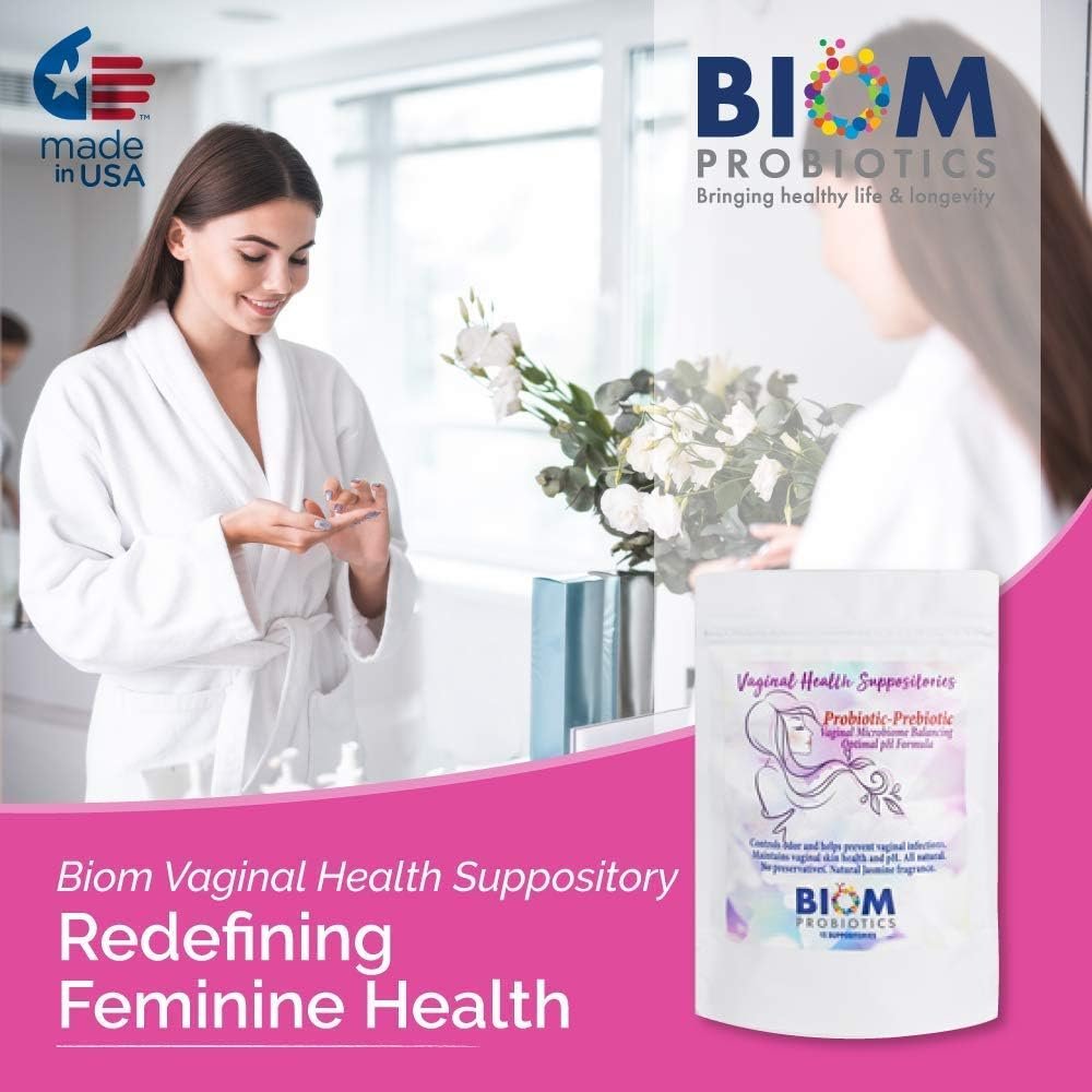 Biom Vaginal Probiotic Suppository: Natural Vaginal pH and Odor Control Regimen; Balance and Nourishes Vaginal Lactobacillus Flora ; No Parabens, Fragrance-Free (15) - Image 6