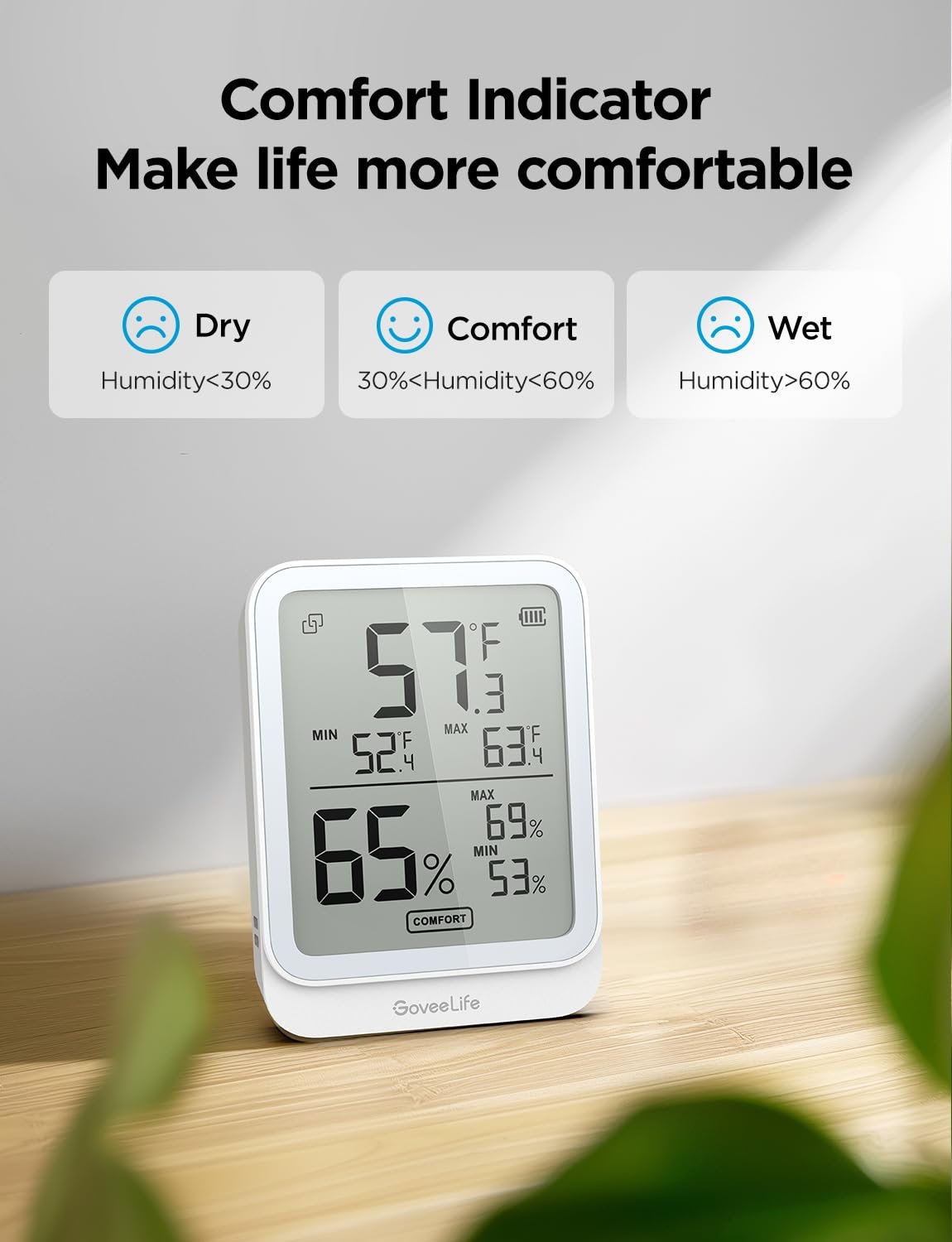 GoveeLife Smart Air Purifiers for Bedroom, with WiFi Alexa Control, HEPA 24dB Quiet Air Purifier with Fragrance Sponge, RGB Night Light Bundle with GoveeLife Hygrometer Thermometer H5104 - Image 10