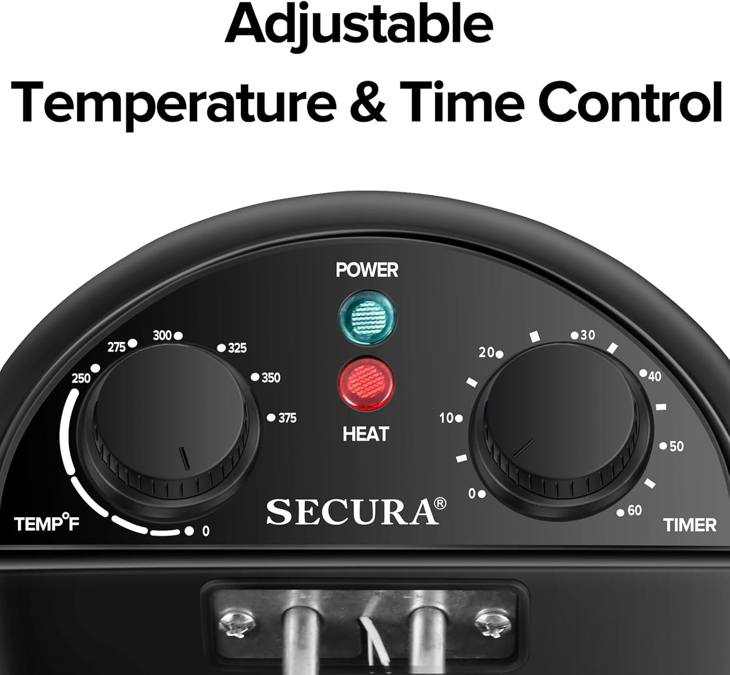 Secura Deep Fryer with 3 Baskets, 21 Cups / 5 Liters Oil Capacity 1700-Watt Stainless-Steel Triple Basket Electric Deep Fryer with Timer Extra Odor Filter, Silver - Image 5