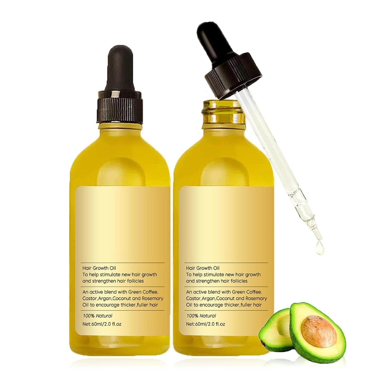 Veganic Natural Hair Growth Oil,Rosemary Oil for Hair Growth Organic, Veganic Natural Hair Growth Oil for Thin Hair, Carvenchi Natural Hair Growth Oil, for Dry Damaged Hair and Growth - Image 2
