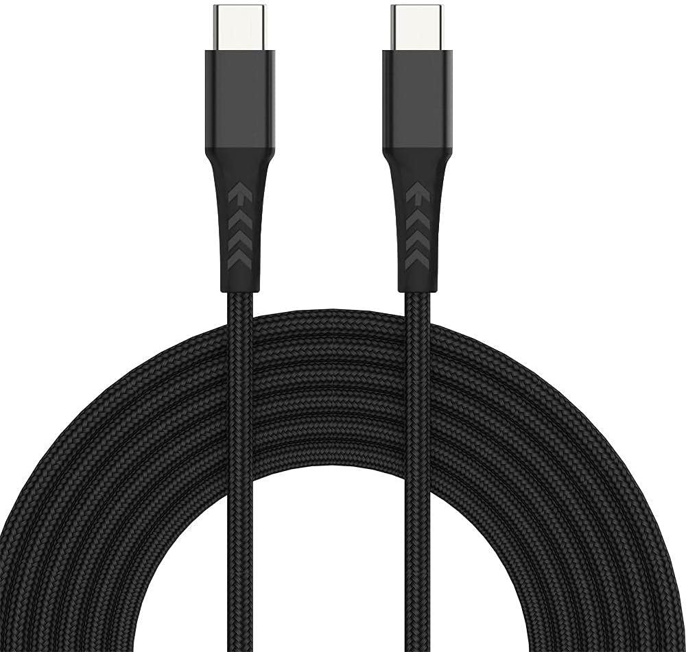 BoxWave Cable Compatible with Amazon Echo Show 8 (3rd Gen 2023) - DirectSync PD Cable (10ft) - USB-C to USB-C (100W), Long 10 Foot PD Braided Nylon Alloy Cable - Jet Black - Image 7