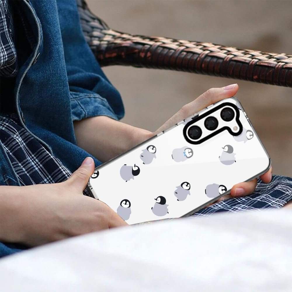 Penguin Trendy Cute Clear Phone Case for Samsung Galaxy A14 5G 6.6" with Built-in Bumper Shockproof Protective Cover for Galaxy A14 5G 6.6" 2023 - Image 6