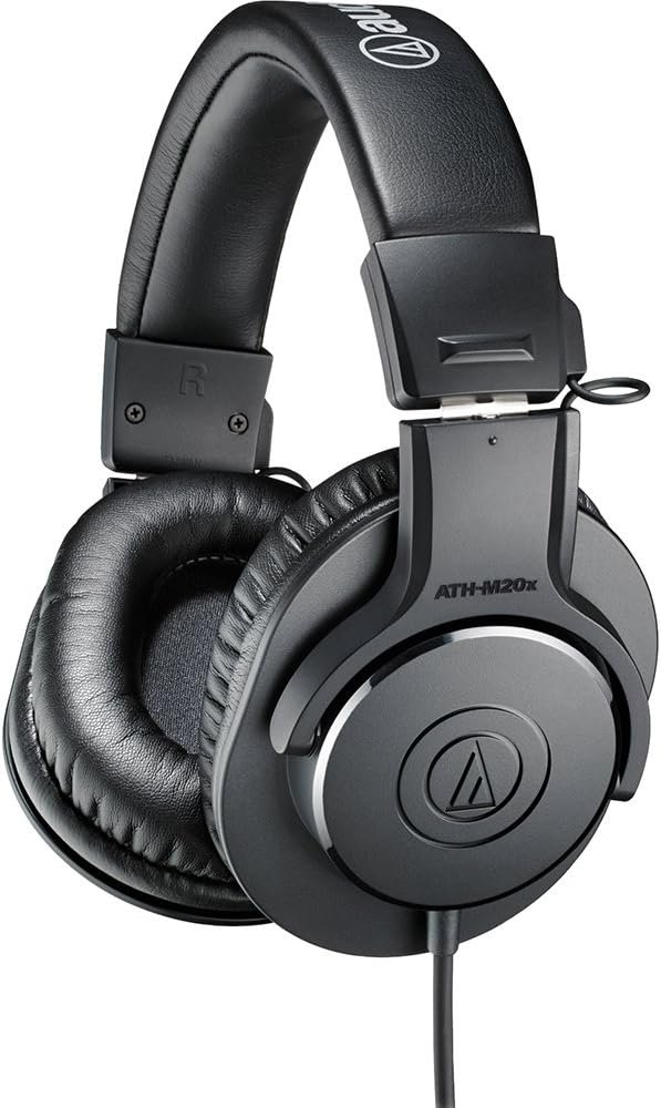 Audio-Technica ATH-M20x Professional Studio Monitor Headphones, Black (AUD ATHM20X) - Image 2