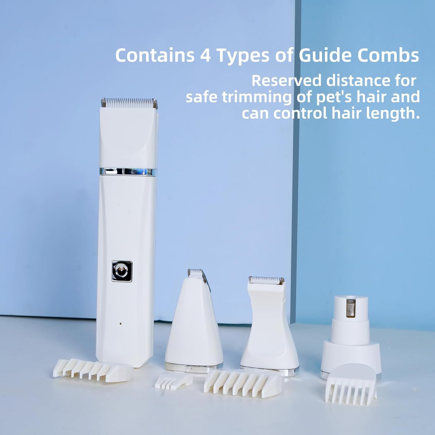 Dog Clippers for Grooming, Dog Grooming Kit, 4 in 1 Rechargeable Dog Grooming Clippers, Low Noise Small Dog Clippers Includes Nail Grinder for Dogs, Cats, Rabbits - Image 6