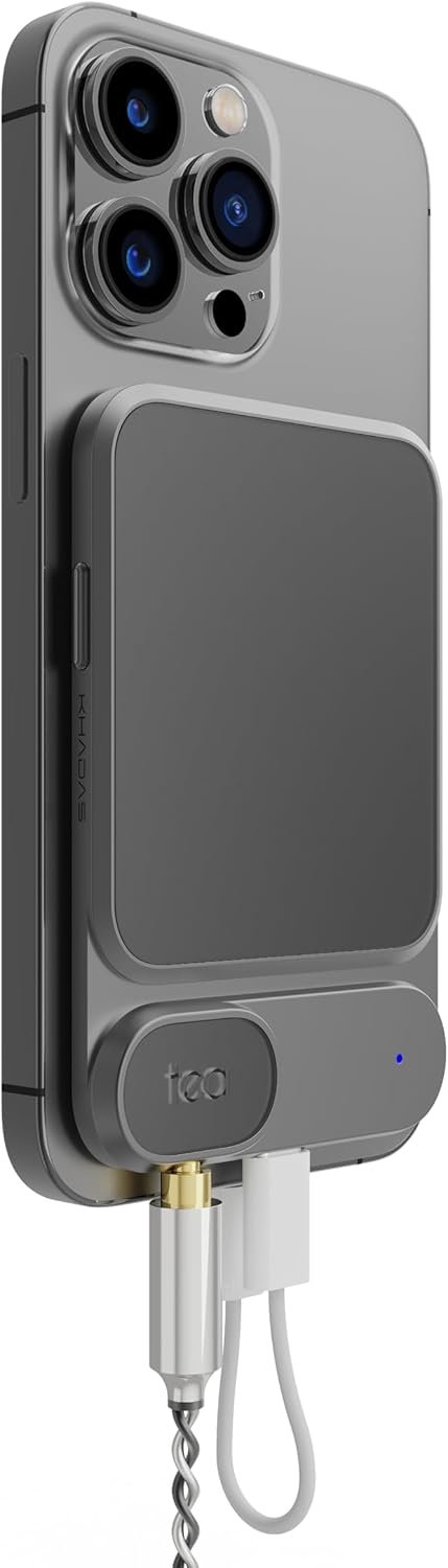 KHADAS Tea Portable Headphone Amplifier,DAC Magnetic Amplifier Bluetooth 5.0 HiFi Hi-Res USB DAC 32bit/384KHz, 1160mAh Battery ESS ES9281AC Pro Qualcomm QCC5125 LDAC/aptX HD, PCM, DSD, MQA(Grey) - Image 2