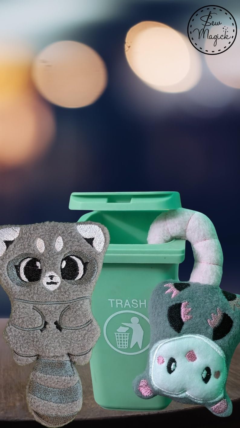 Pedro Bandit the Raccoon Trash Panda Chibi Kawaii Mint Stuffed Fleece Hedgehog Rat Guinea Pig Degus Chinchilla Enrichment Toy Small Animal Photo Prop Cage Buddy Mint Stick Alternative - Image 5