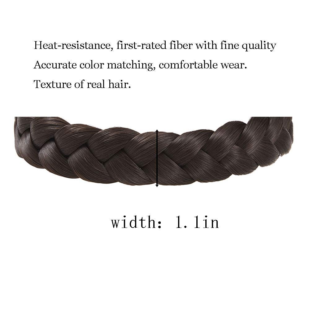 TOECWEGR Braid headband 3 Strands Synthetic Braided Hair Headbands Stretch Plaited Hair Headbands Hairpiece Fashion Girl Costume Hair Accessories - Image 3