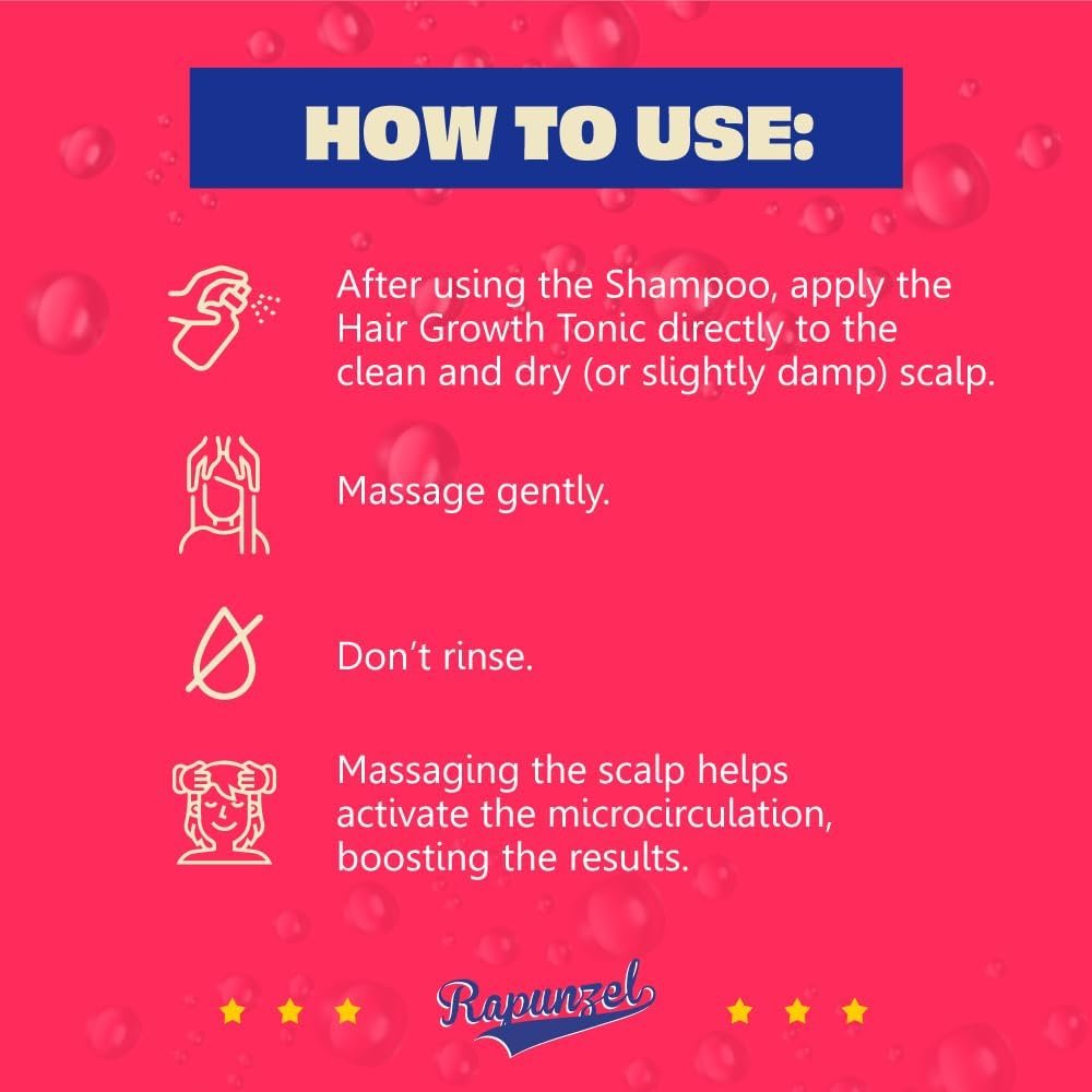 Lola from Rio – Rapunzel Hair Tonic Spray for Women – Hair Thickener & Growth Accelerator with Caffeine – Thickening Spray for Fine Hair, Hair Growth & Loss Treatment, 8.45 Fl Oz - Image 5