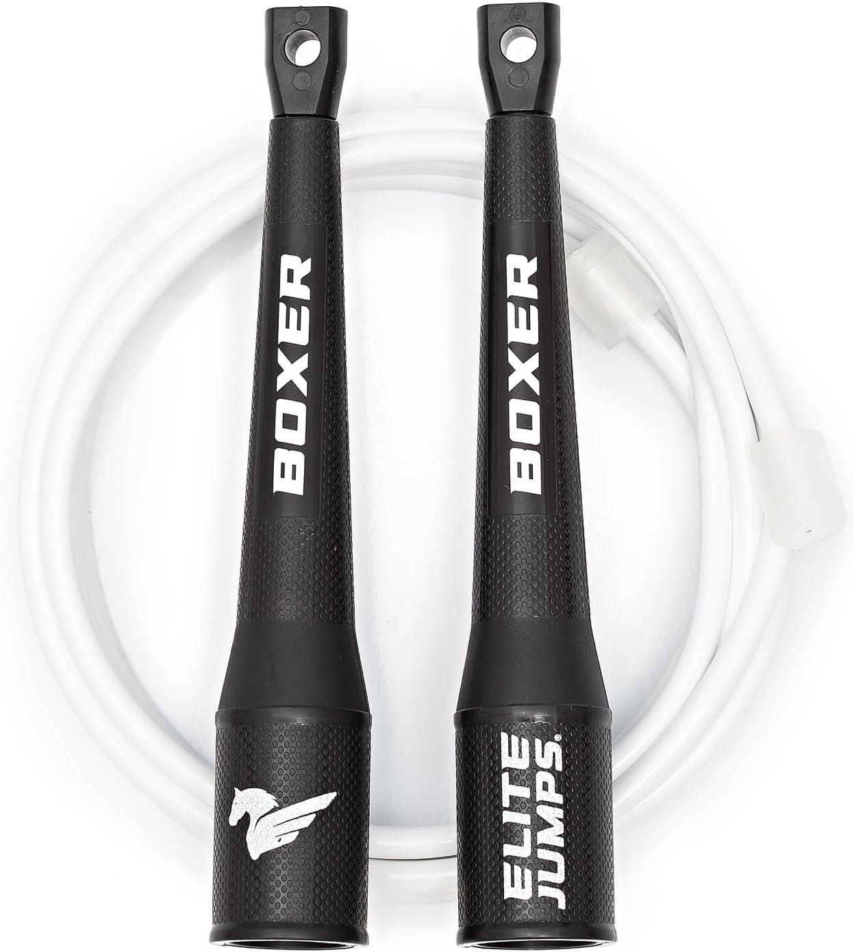 Elite Jumps Boxer Jump Rope 3.0 for Fitness & Cardio Training | Professionally Designed Boxing Jump Rope w/Smooth Action Polymer Handles & Slip-Resistant Grips | Tangle-Free PVC Jump Rope - Image 2