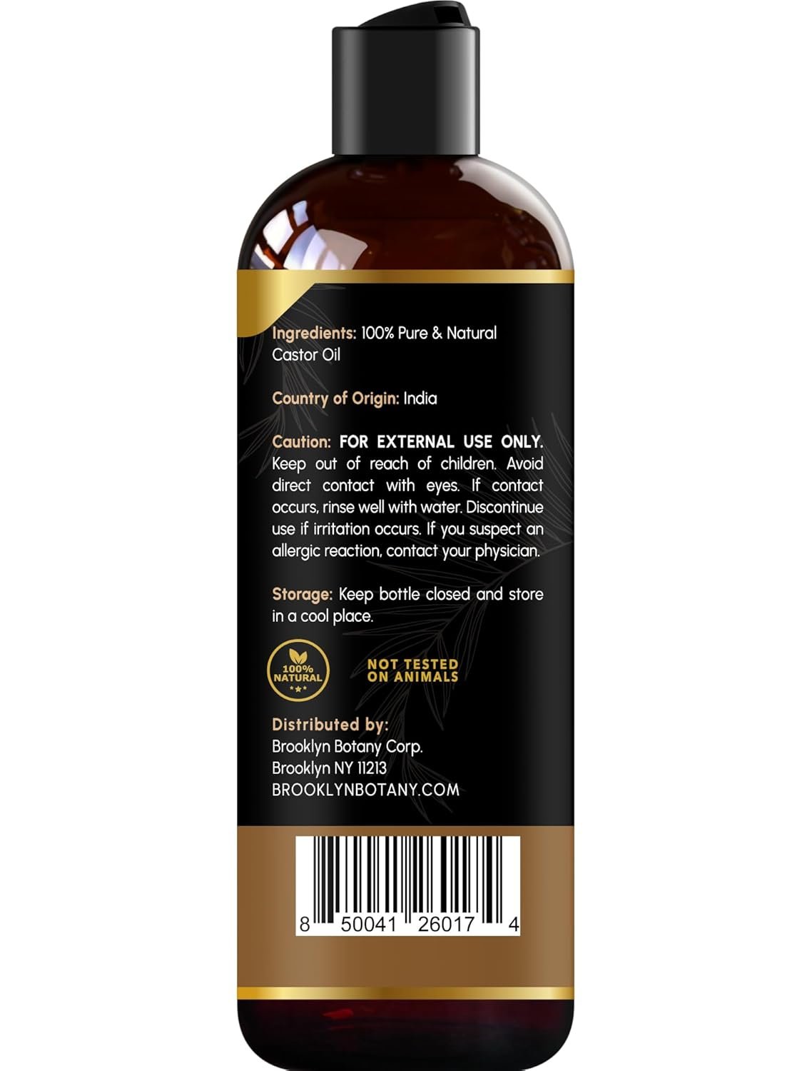 Brooklyn Botany Organic Castor Oil for Hair Growth, Eyelashes & Eyebrows - 100% Pure and Natural Carrier Oil, Hair & Body Oil - Moisturizing Massage Oil for Aromatherapy - 8 Fl Oz - Image 3