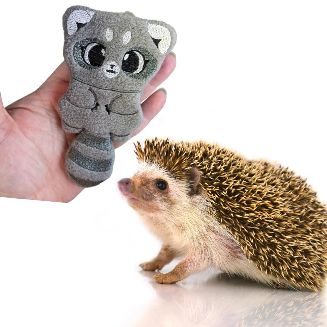Pedro Bandit the Raccoon Trash Panda Chibi Kawaii Mint Stuffed Fleece Hedgehog Rat Guinea Pig Degus Chinchilla Enrichment Toy Small Animal Photo Prop Cage Buddy Mint Stick Alternative - Image 2