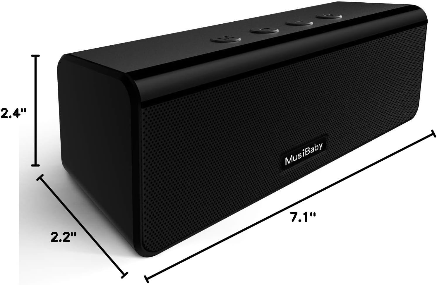 Bluetooth Speaker,MusiBaby Speaker,Speakers Bluetooth Wireless,Outdoor,Waterproof,Portable Speaker,Booming Bass,Stereo,Dual Pairing,24H Play,Bluetooth Speakers Wireless for Home,Hiking,Travel-Black - Image 10