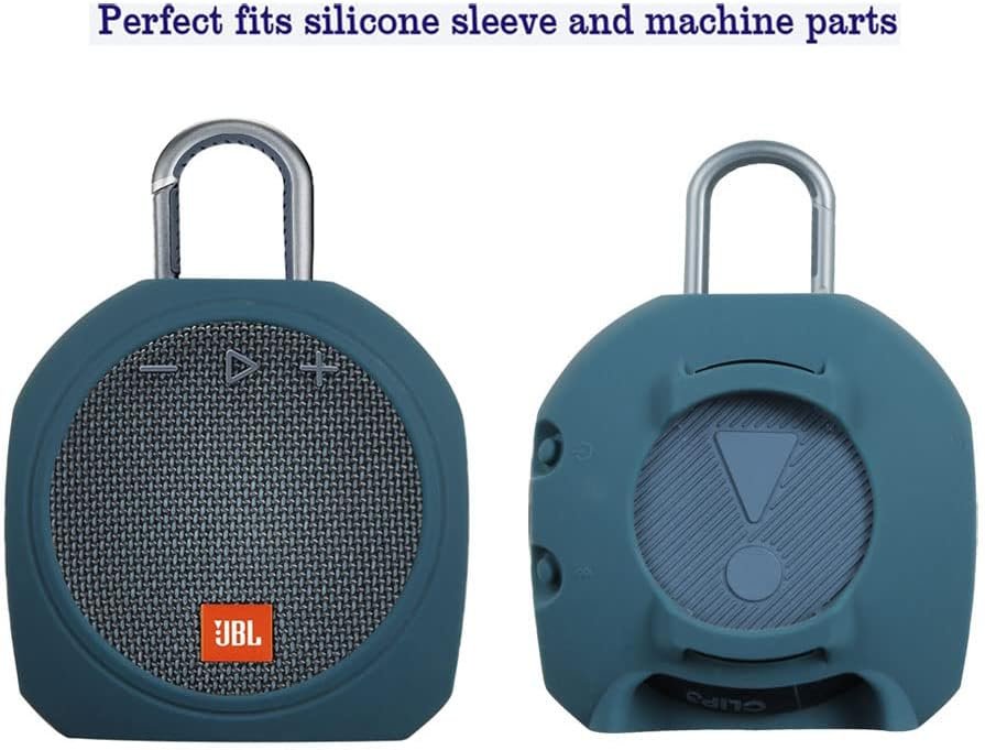 Hermitshell Silicone Carrying Case Replacement for JBL Clip 3 Portable Waterproof Wireless Bluetooth Speaker (Blue) - Image 3