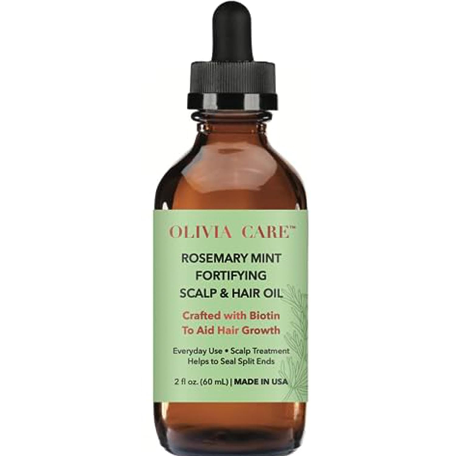 OLIVIA CARE Rosemary Oil for Hair Growth - Rosemary Oil & Mint Oil with Biotin, Fortifying Scalp and Hair Treatment to Aid Hair Growth, Made in USA. - Image 2