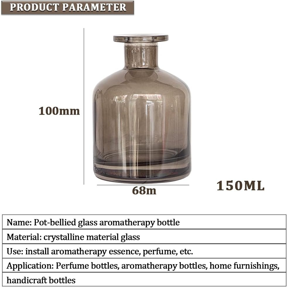 1PCS 150ml/5oz Glass Diffuser Bottle Jars Pot Empty Refillable Exquisite Essential Oils Container for DIY Reed Diffuser Sticks Sets Crafts Decor Essential Oil Diffuser Gift - Image 3