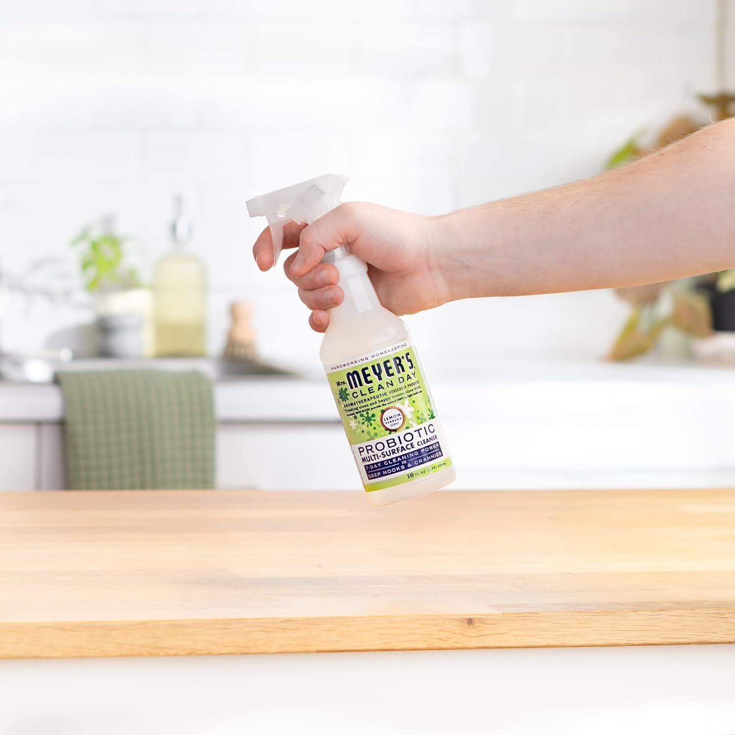 MRS. MEYER'S CLEAN DAY Probiotic Multi-Surface Spray, Made With Essential Oils And Other Thoughtfully Chosen Ingredients, Lemon Verbena, 16 fl oz - Image 7