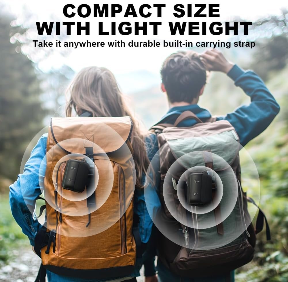 Bobtot Portable Speaker Bluetooth 10W Peak, IPX6 Shower Speaker, 25H Playing Time, Loud and Stereo Sound with Bass, Dual Pairing, Small Bluetooth Speaker Wireless for Party, Camping, Travel - Image 8