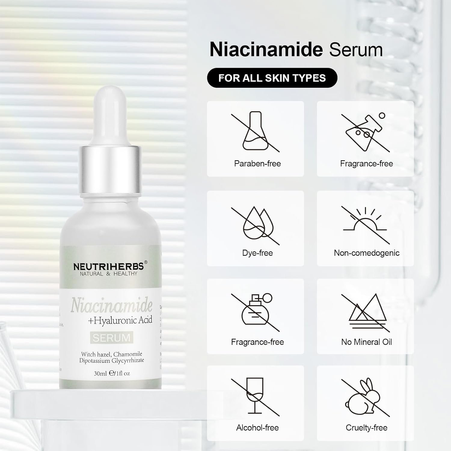 Neutriherbs 4% Niacinamide Serum for Face the Ordinary + HA,Effectively Work to Control Excess Facial Oil, Minimize the Pores and Prevent Breakouts, Best Niacinamide Serum For Oily Skin - Image 7