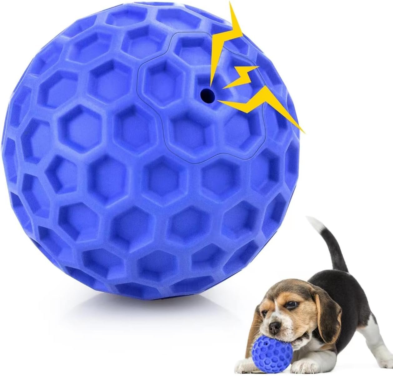 Tough Squeaky Dog Balls Puppy Toys, Interactive Dog Toys for Small Dogs, Puppy Chew Toys for Teething and Relax, Dog Chew Toy Small Balls Dog Toys for Small Breed, Outdoor Dog Toys for Dogs - Image 2