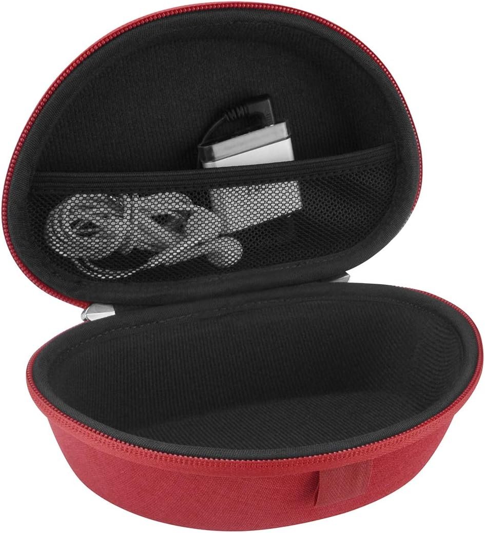 Geekria Shield Headphones Case Compatible with Beats Solo 4, Solo 3, Solo 2, Solo Pro Wireless, Solo HD Case, Replacement Hard Shell Travel Carrying Bag with Cable Storage (Red) - Image 3