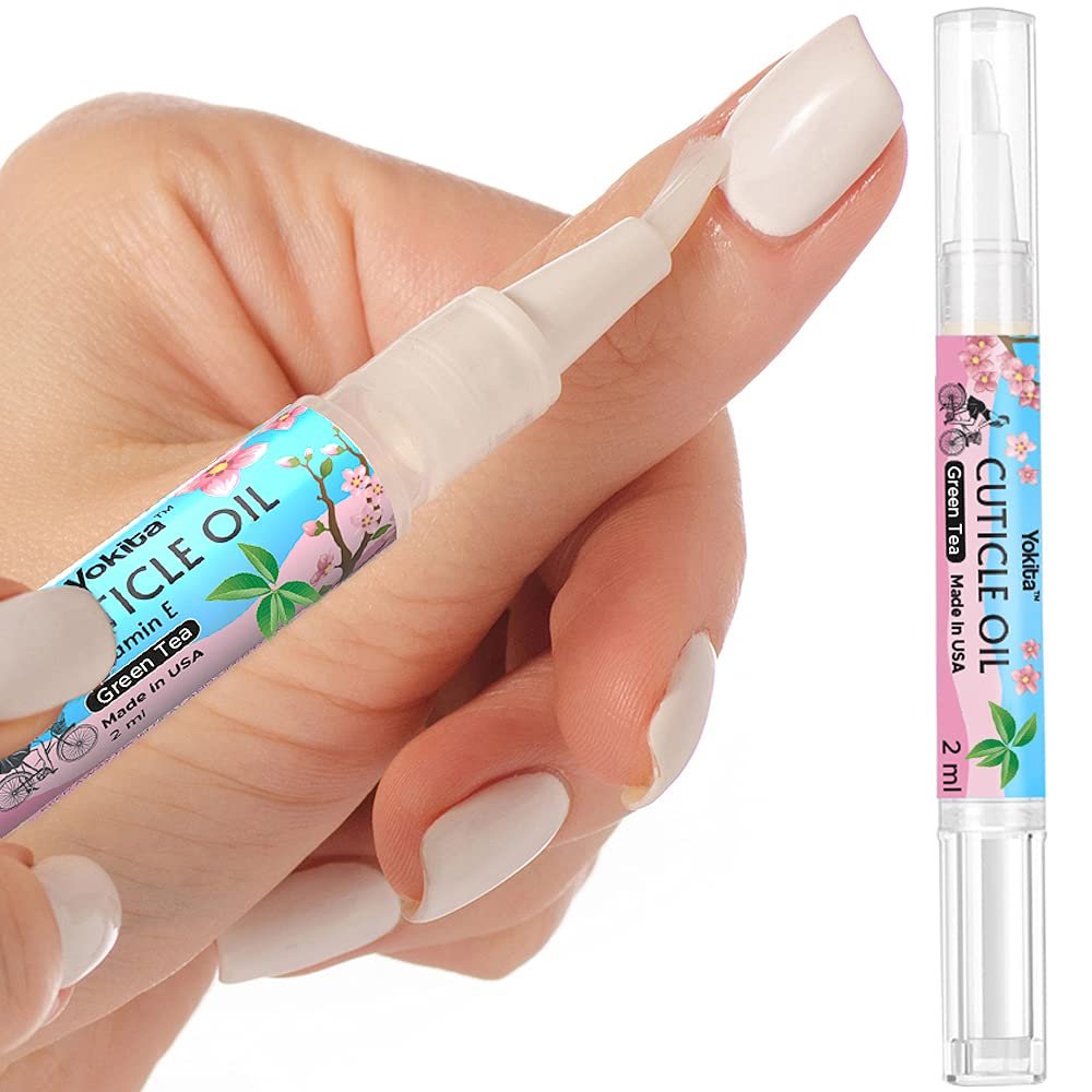 Premium Cuticle Oil Pen Milk and Honey Natural Healing Infused, Soothes and Moisturizes Cuticles with Vitamin E, 2 ML (Green Tea) - Image 2