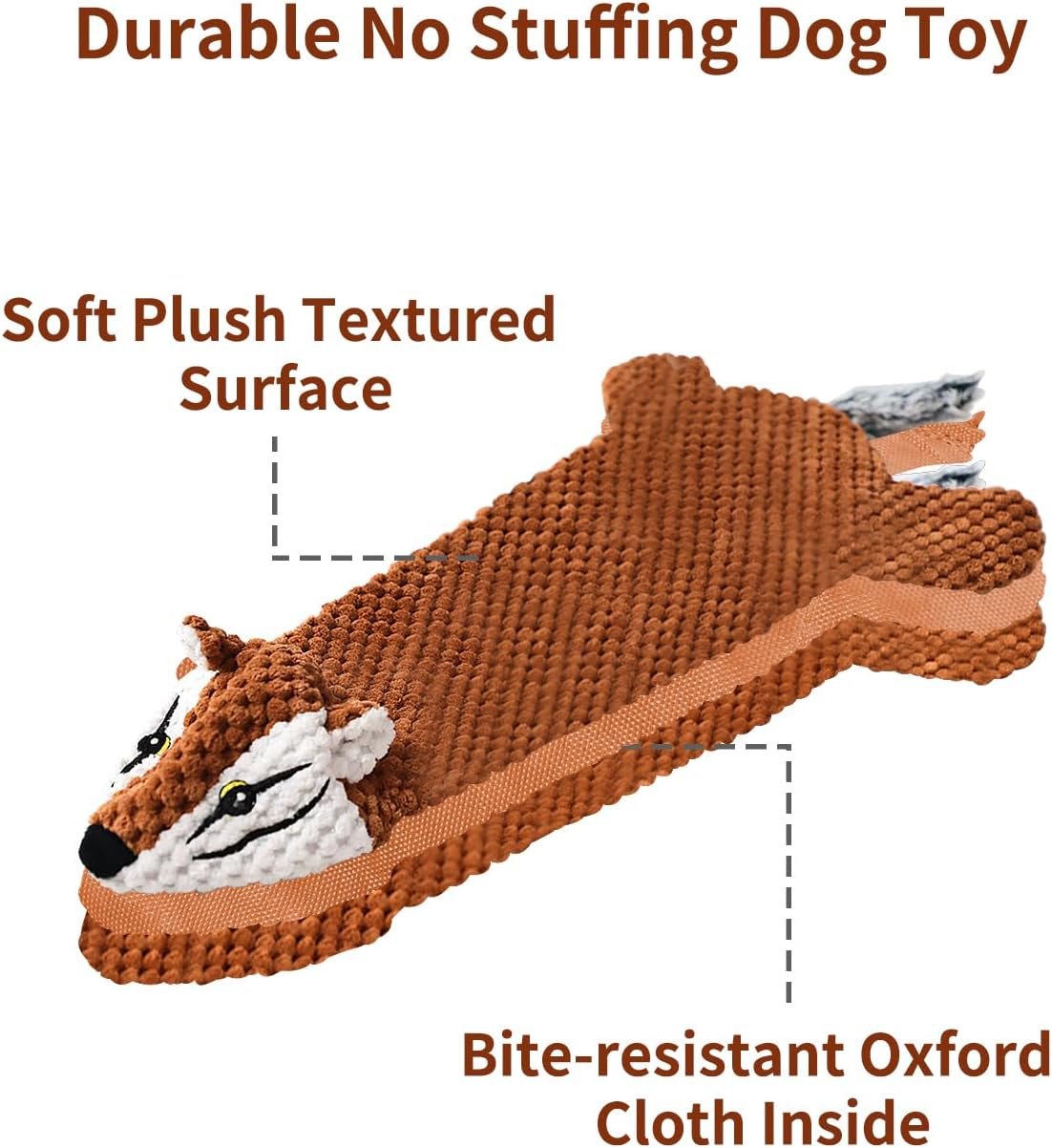 Dog Toys, Squeaky Plush No Stuffing Crinkle Dog Toy for Small Medium Large Dogs, Interactive Puppy Teething Water Bottle Dog Chew Toy - Image 6