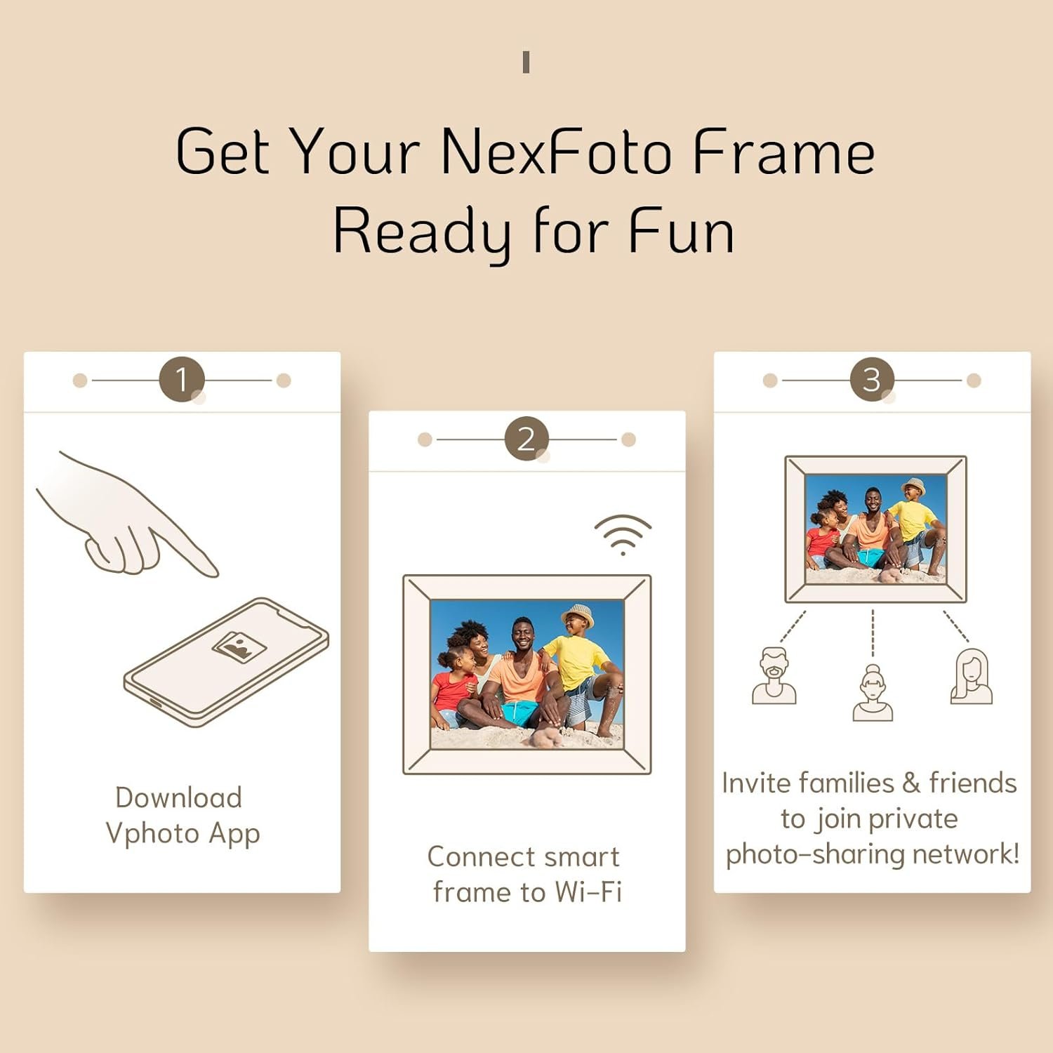NexFoto Digital Picture Frame 10.1 Inch 32GB, WiFi Digital Photo Frame, Electronic Picture Frame with IPS Touch Screen, Light Sensor, Easy to Share Photos Video via App, Gifts for Mom Men - Image 9