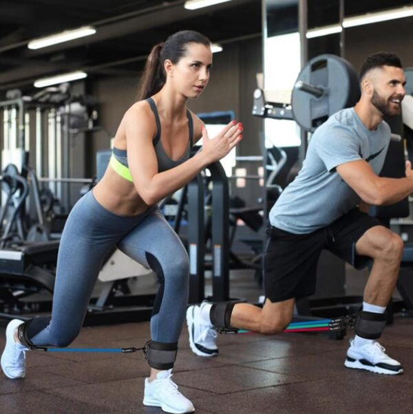 1 Set Ankle Resistance Bands with Cuffs - Leg Workout Equipment Home Gym Ankle Bands for Kickbacks Fitness Training - Resistance Band Ankle Strap Set - Image 8