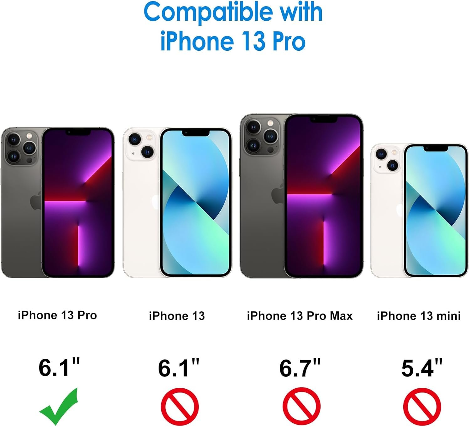 JETech Case for iPhone 13 Pro 6.1-Inch, Non-Yellowing Shockproof Phone Bumper Cover, Anti-Scratch Clear Back (Black) - Image 3