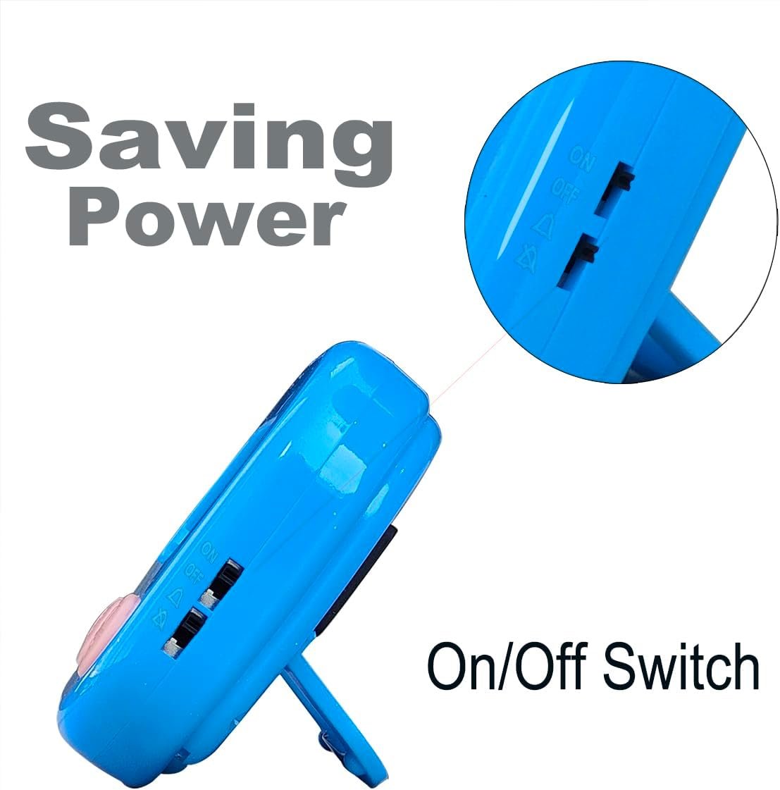 Digital Kitchen Timer, BESTWYA Electronic Timer with Clear LCD Screen Count Up and Down Function 3 Big Buttons On/Off Switch Button (6, 6 Colors (Dual Mode)) - Image 5