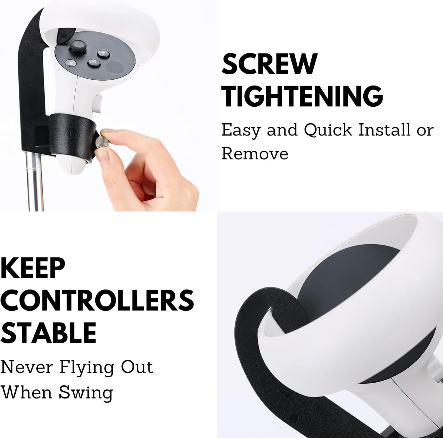 VR Golf Putter Grip Extension Handle for Oculus Quest 2 Right and Left Controllers for Games Accessories Golf+ Golf 5 eClub Mini Golf exVRience Golf Club Black Hole Pool - Image 5