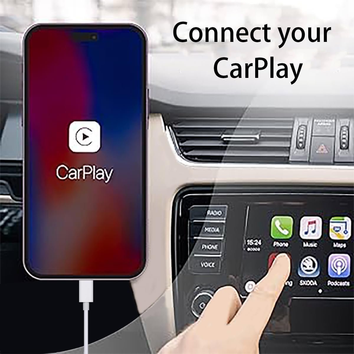 Car Carplay Cable for iPhone 16 15 Pro/Pro Max/Plus Cable,3FT+6FT USB A to USB C Fast Charging Cable for Apple iPhone 16 15 Car Charger,Car Charger Adapter Cord for iPhone 16 15,Google Pixel 9 - Image 3