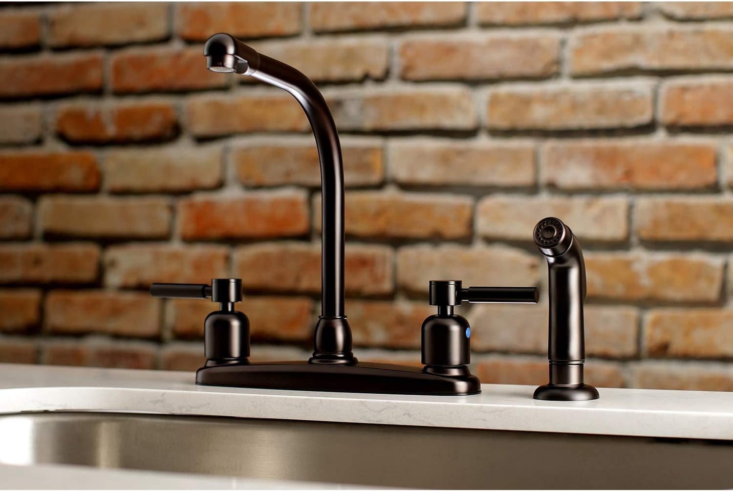 Kingston Brass FB755DLSP Concord 8" Centerset Kitchen Faucet, Oil Rubbed Bronze - Image 3