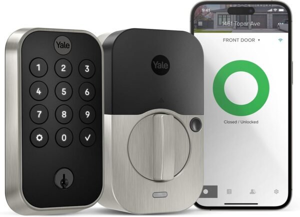 Yale Security Assure Lock 2 with Wi-Fi, Keypad Smart Lock with Back-Up Key in Satin Nickel - YRD410-WF1-619 - Image 2