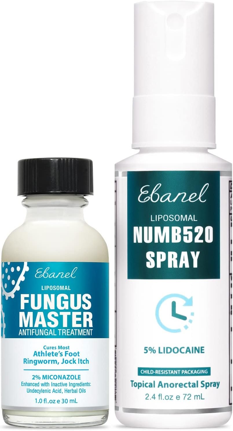 Ebanel Bundle of Fungus Treatment 1 Oz, and Lidocaine Numbing Spray - Image 2