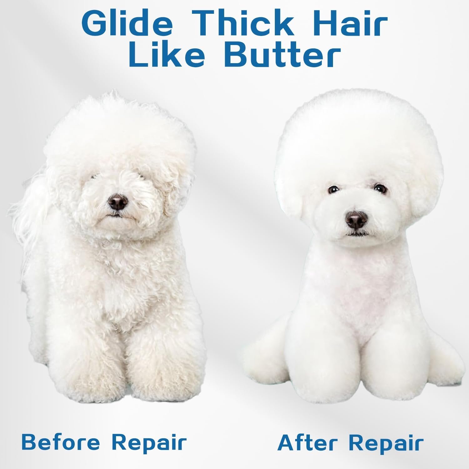 Dog Grooming Clippers Kit Professional for Thick Hair Coats,Low Noise Rechargeable Cordless Pet Shaver for Dogs Pets and Animals, Dog Trimmer for Grooming, Dog Shaver-Silver - Image 7