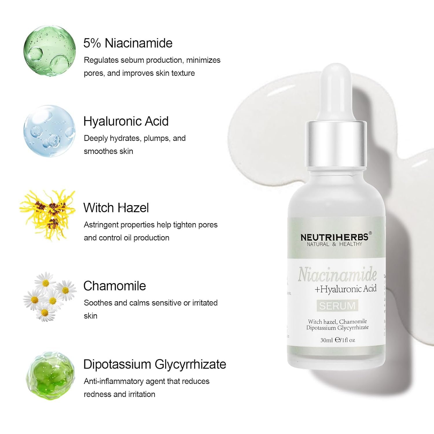 Neutriherbs 4% Niacinamide Serum for Face the Ordinary + HA,Effectively Work to Control Excess Facial Oil, Minimize the Pores and Prevent Breakouts, Best Niacinamide Serum For Oily Skin - Image 9