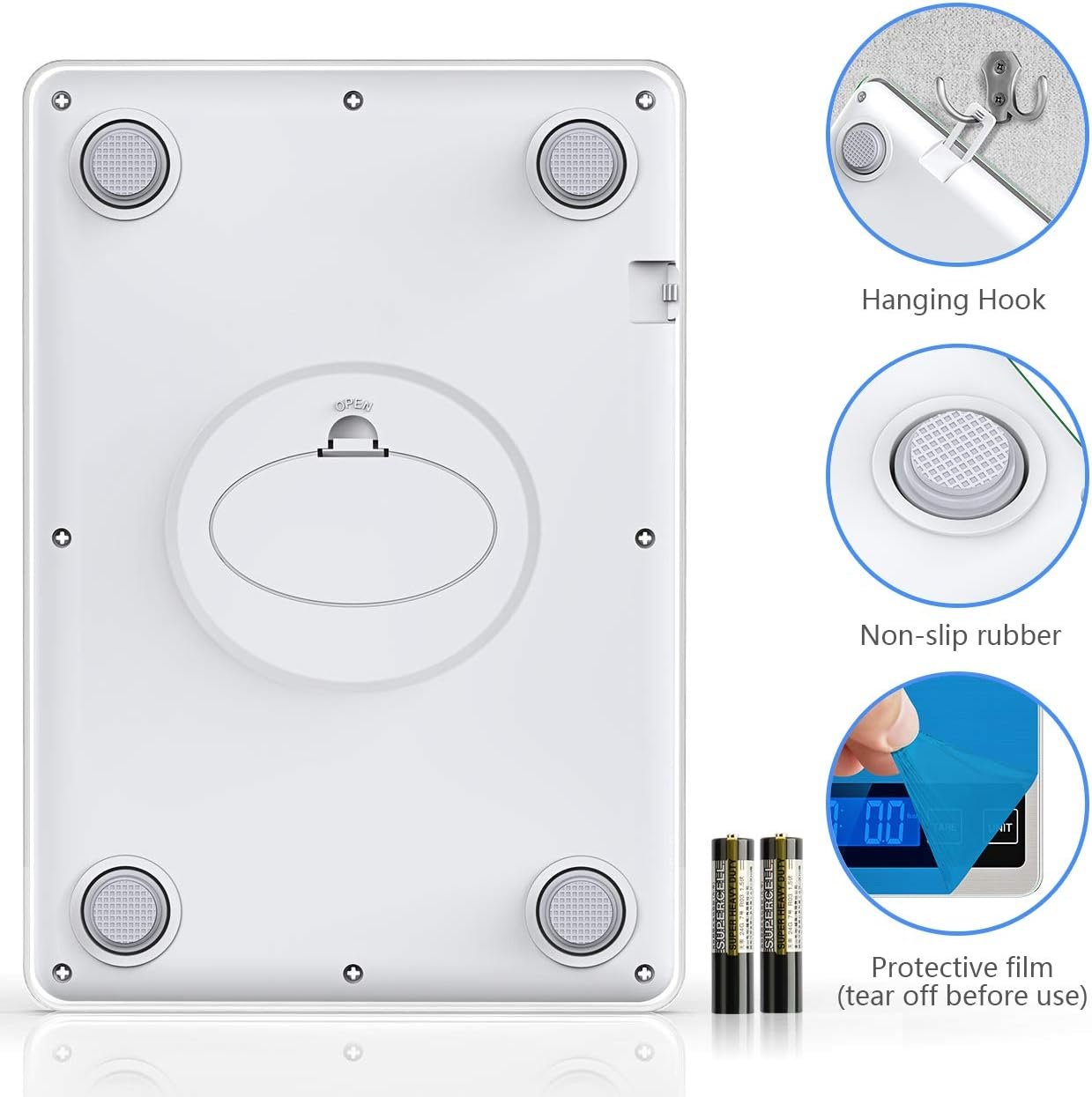 Nicewell Food Scale, 22lb Digital Kitchen Scale Weight Grams and oz for Cooking Baking, 1g/0.1oz Precise Graduation, Stainless Steel and Tempered Glass (Ash Silver) - Image 9